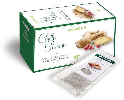 Regina di Fiori - Grillo Parlante. Tisana con Caffè Verde e Zenzero. 15 Filtri da 3g