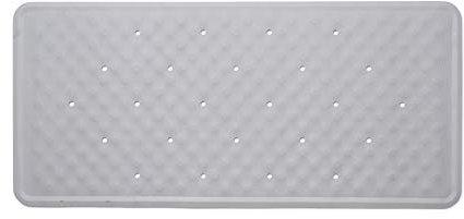 Croydex AG181424 Hygiene 'N' Clean Anti-Bacterial Slip-Resistant Medium Natural Rubber Suction Bath Mat, 34 x 74 cm, Blue