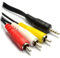 kenable 3.5mm 4 Pole Jack Plug to 3 x RCA Phono Composite & Audio Cable 1m [1 metres]