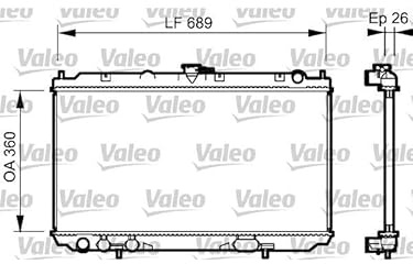 Valeo Kühler, Motorkühlung 734708 | Kompatibel mit: NISSAN ALMERA II, ALMERA II Hatchback, PRIMERA, PRIMERA Hatchback, PRIMERA Kombi