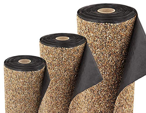 Aquagart Premium Teich Steinfolie 10m x 1m I Steinfolie Teich-Folie für Bachlauf Gartenteich Zubehör I Epdm-Folie Teich Stein-Matte Teichrand Teichzubehör I Kiesfolie