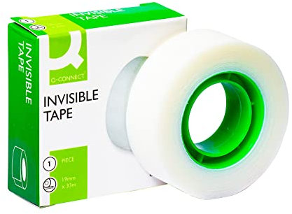 Q-Connect Nastro autoadesivo opaco 19 mm 33 m/piccoli accessori da ufficio/tipo ufficio/tipo opaco/materiale PP/colore-trasparente/spessore (mm) -N.a. / Dimensioni: 19/33 mm/m/larghezza (mm)