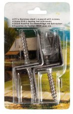 Zaunbeschlag aus Edelstahl | 4er Set | zur Befestigung von Holz-Zäunen am Zaunpfosten |Zaun-winkel | L-Winkel | Zaun-Halter | Zaunbefestigung | Elementhalter | Flechtzaunhalter