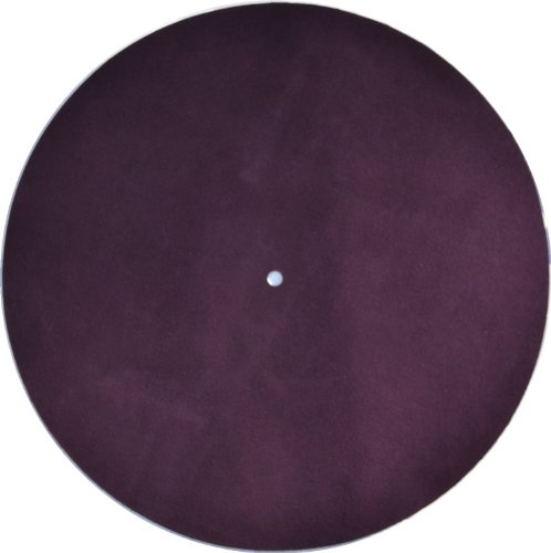 Genuine Leather Turntable Platter Mat - Deep Purple Suede-L8-L8