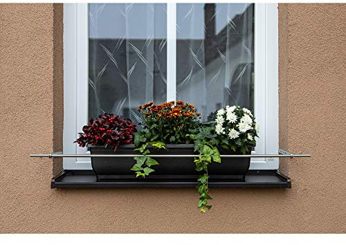Support pour bac à fleurs pour les fensternische en acier inoxydable 1500 mm