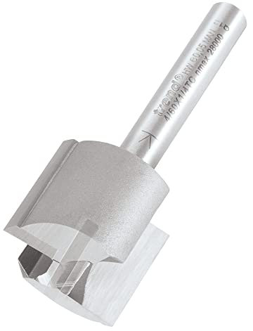 Trend Professional Straight Two Flute Router Cutter, 1/4 Inch Shank, 22mm Cut Diameter, Tungsten Carbide Tipped, 4/60X1/4TC