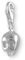 Melina Damen-Charm Anhänger Totenkopf 925 Sterling Silber 1800348