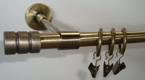 Gardinenstange Zylinder 16mm Landhaus Messing antik