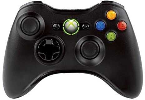 Microsoft Xbox 360 Wireless Controller, F/Windows-Gamepad PC Schwarz – Zubehör von Videospielen (F/Windows, Gamepad PC, Digital, d-pad, auswählen, starten, kabellos, USB 2.0)