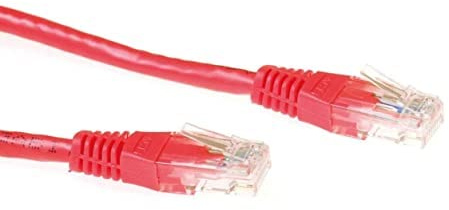 ACT CAT6 LAN Kabel U/UTP 1000Mbit/s PoE Vollkupfer, 20m Rot - IB8520 | für Switch, Router, Patch Panel, TV, PC & Laptop