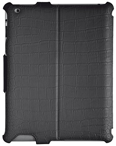 Trust 18702 - Hardcover Skin & Folio Stand For Ipad 2, New Ipad - Croc Black