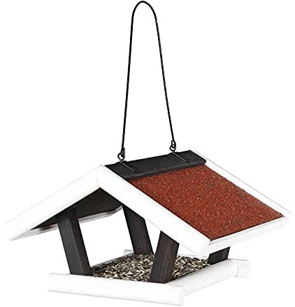Trixie 55804 natura Futterhaus zum Hängen, 30 × 18 × 28 cm, schwarz/weiß