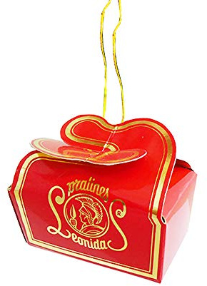 Christmas Tree Chocolates, 6 Red Hanging Decorations, 2 Leonidas Belgian Chocolates in Each Box