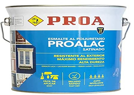 Esmalte Laca al poliuretano Proalac. Gris Medio RAL 7042. 4 L. Pinta tus muebles de cocina, radiadores, madera o metales con la máxima calidad. Valido para interior y exterior. Proa.