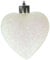 Christmas Concepts® Pack of 8-60mm Heart Shaped Christmas Tree Baubles – Glitter Decorated Baubles (White)