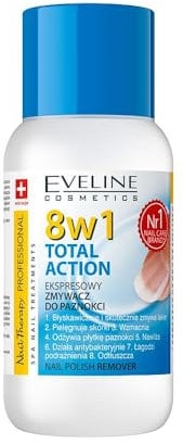 Eveline Cosmetics nail Theraphy 8 in1 Total Action Nail Polish Remover Acetone Libero, 1er Pack (1 X 150 ML)