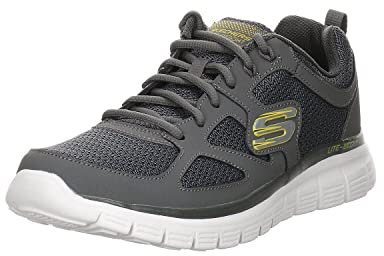 Skechers Burns- Agoura Hombre Scarpe da Ginnastica, Grey, 46 EU