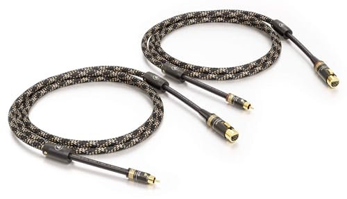 VIABLUE SALE/ALTE SERIE/ABVERKAUF NF-S1 SILVER QUATTRO Cinch-XLR-Kabel Weiblich * Analog/NF * Audiokabel * PAIR * 1 Paar * 4-fach Abschirmung * T6s Cinch-/XLR-F-Stecker * 100 cm * 1.0 m