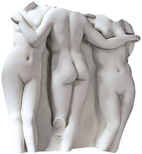 Design Toscano OS69359 Fragment mural design Les trois grâce grand Blanc Cassé 11,5 x 73,5 x 78,5 cm