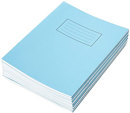 Silvine Exercise Book ruled 7mm Squares 229 x 178 mm 40 leaves Blue (Pack of 10)