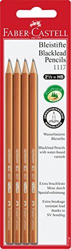 Faber-Castell HB-Bleistift, 111798 1124, 4 Stück