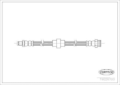 Corteco 19026700 Bremsschlauch vorne | 19026700 passend für 205 309 505 | 19026700