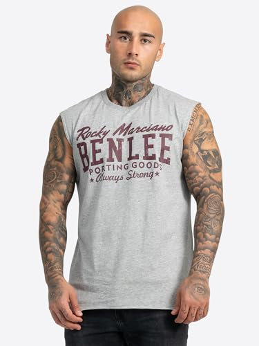 BENLEE Herren ärmelloses T-Shirt schmale Passform LASTARZA L, Marl Grey