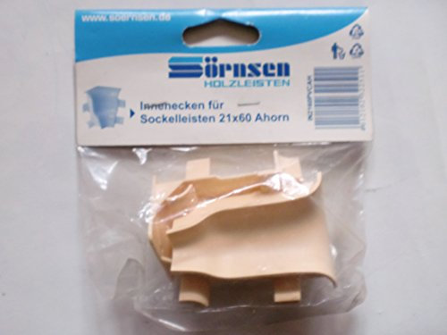Sörnsen Innenecke für Sockelleisten 21 x 60 Ahorn 2er-Pack