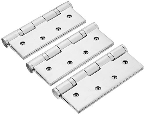 Excel XL835X3 1 1/2 Pair 4 x 3 Ball Bearing Fire Door Hinges Satin Stainless Steel - 3 Pack