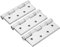 Excel XL835X3 1 1/2 Pair 4 x 3 Ball Bearing Fire Door Hinges Satin Stainless Steel - 3 Pack