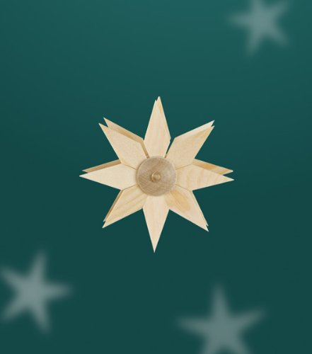 Rudolphs Schatzkiste Weihnachtsdeko Aufsteckstern BxHxT=8x3,5x8cm NEU Schwibbogen Stern Holzschmuck Holz Seiffen Erzgebirge Weihnachten Dekoration