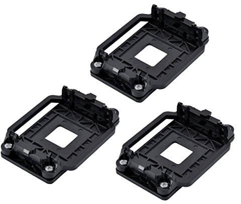 Sourcingmap Plastic AMD CPU Fan Stand Bracket Holder Base 3pcs Black for AM2 AM3 AM2+ AM3+