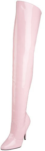 Pleaser Damen Seduce-3010 Oberschenkelhohe Stiefel, Pink (Baby Pink Lack.), 42 EU