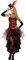 Forever Young Red Burlesque Moulin Rouge Fancy Dress Can Can Girl Costume Outfit + Hat & Glove (UK size 14)