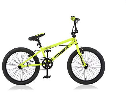 Frank Bikes 20 Zoll BMX Kinder Bike Fahrrad Rad KINDERFAHRRAD JUGENDFAHRRAD Freestyle 360° Rotor 4 Pegs Winner GELB