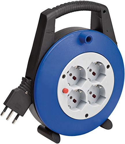 Brennenstuhl 1094235 Vario-line Kabeltrommel, Blau/Grau, 15 Metri