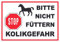 HB-Druck Pferde Bitte Nicht füttern Kolikgefahr Schild A4 Rückseite selbstklebend
