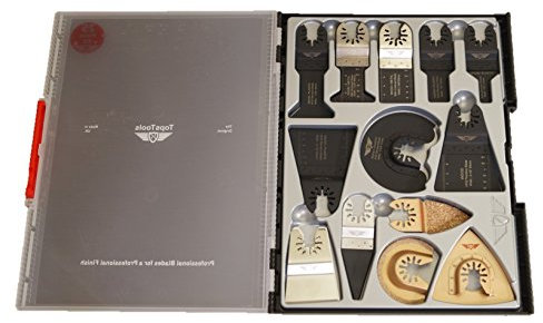 25 x TopsTools SW_FAK25 Fast Fit Mix Blades Case Box Set Compatible with Dewalt Stanley Black and Decker Bosch Fein (Non-StarLock) Makita Milwaukee Hitachi Parkside Ryobi Worx Workzone Multitool
