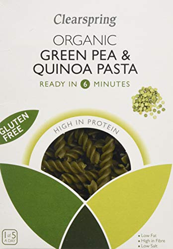 Clearspring Organic Gluten Free Pasta (Green Pea & Quinoa Pasta - Fusilli)