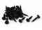 Sourcingmap M3.5x20mm Phillips Flat Head Self Tapping Screws Black 25pcs