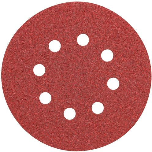 DEWALT DW4310 5-Inch 8 Hole 100 Grit Hook and Loop Random Orbit Sandpaper (25-Pack)