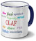 digital print Tasse mit Namen Olaf - Negative Eigenschaften von Olaf - Namenstasse, Kaffeebecher, Mug, Becher, Kaffeetasse - Farbe Blau