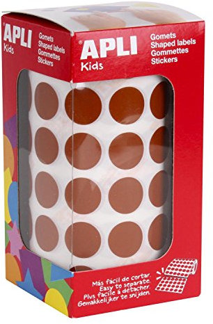 Apli 11486 Radiergummis in der Rolle, rund, 15 mm, braun