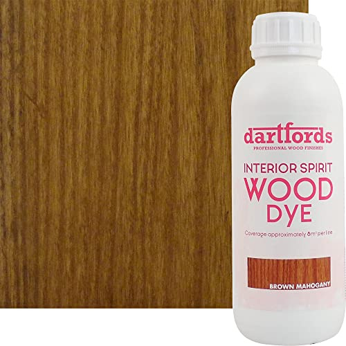 dartfords Brown Mahogany Interior Spirit Based Wood Dye - 1 litre Bottle