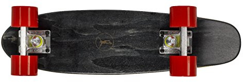 Ridge Skateboard Regal Series Laser Cut Mini Cruisers, Schwarz/Rot, 22 Zoll, R