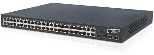 intellinet 48-Port Gigabit Ethernet Web-Managed Switch mit 4 SFP-Ports (48 x 10/100/1000 Mbit/s RJ45 Ports + 4 x SFP - IEEE 802.3az Energy Efficient Ethernet) 19 Rackmount schwarz 561334