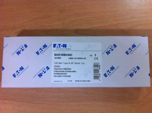 MEM Eaton 10 amp RCBO EAD10BH30C 30ma MCB/RCD B Type