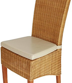 Sedex Stuhlkissen Larissa Sitzpolster Kissen Sitzkissen mit Klettverschluss Kunstleder Beige
