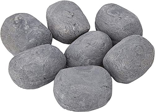 COALS 4 YOU 20 gas fire pebbles small and large mix (Grey) IN PACKING
