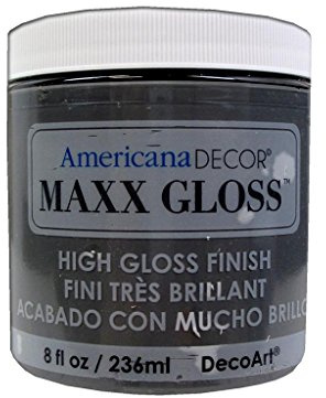 DecoArt Americana Décor Maxx Gloss Bottle Paint, Acrylic, Hematite, 7 x 7 x 8 cm